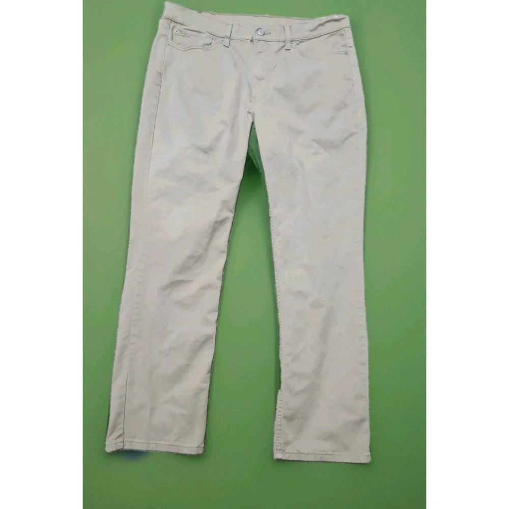 Levi's 514 Men's Straight Fit Jeans 38x32 Khaki Stretch